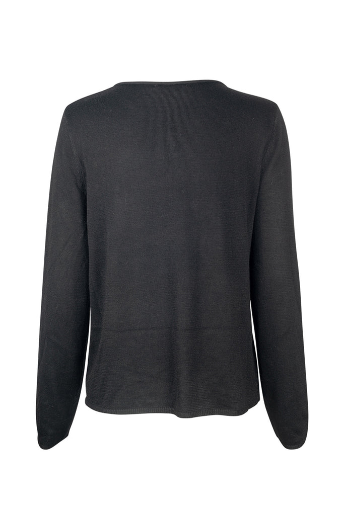 Amy Sweater - Black - Armadi - White by FTL - Knitwear