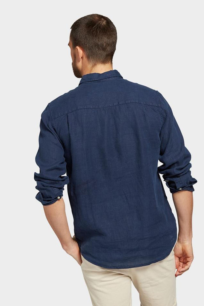Hampton L/S Linen Shirt - Navy - Armadi - Academy Brand - Men