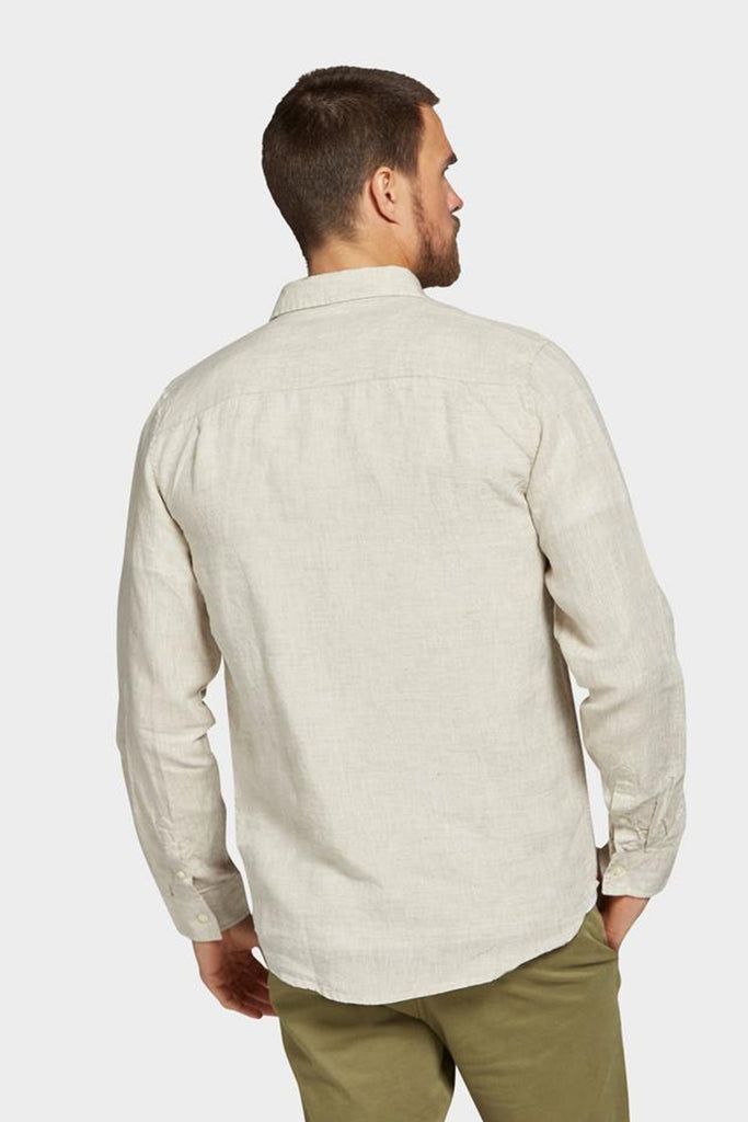 Hampton L/S Linen Shirt - Oatmeal - Armadi - Academy Brand - Men