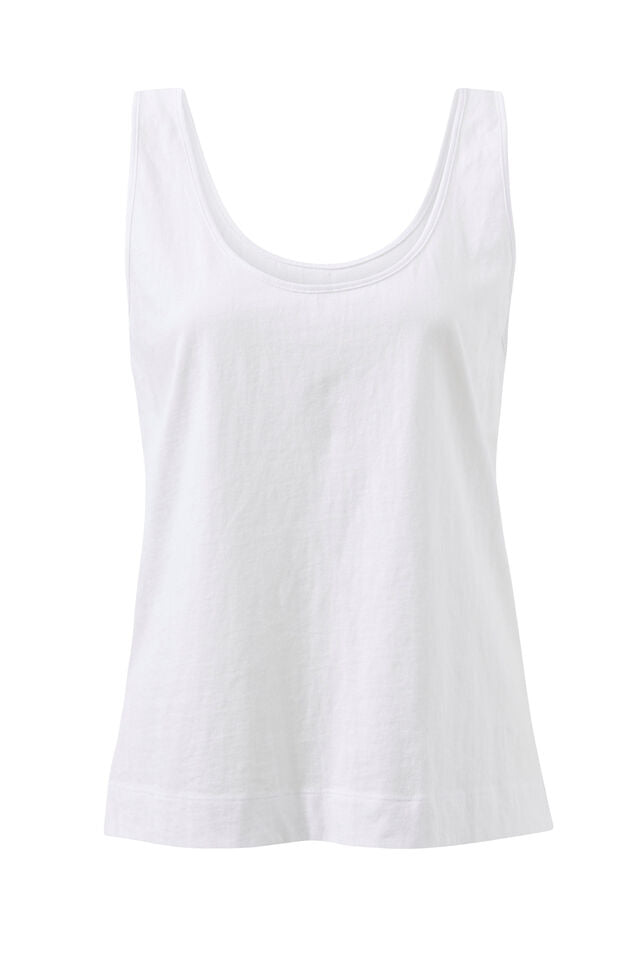 Bloom Slouchy Scoop Tank - White - Armadi - Ceres Life - Top