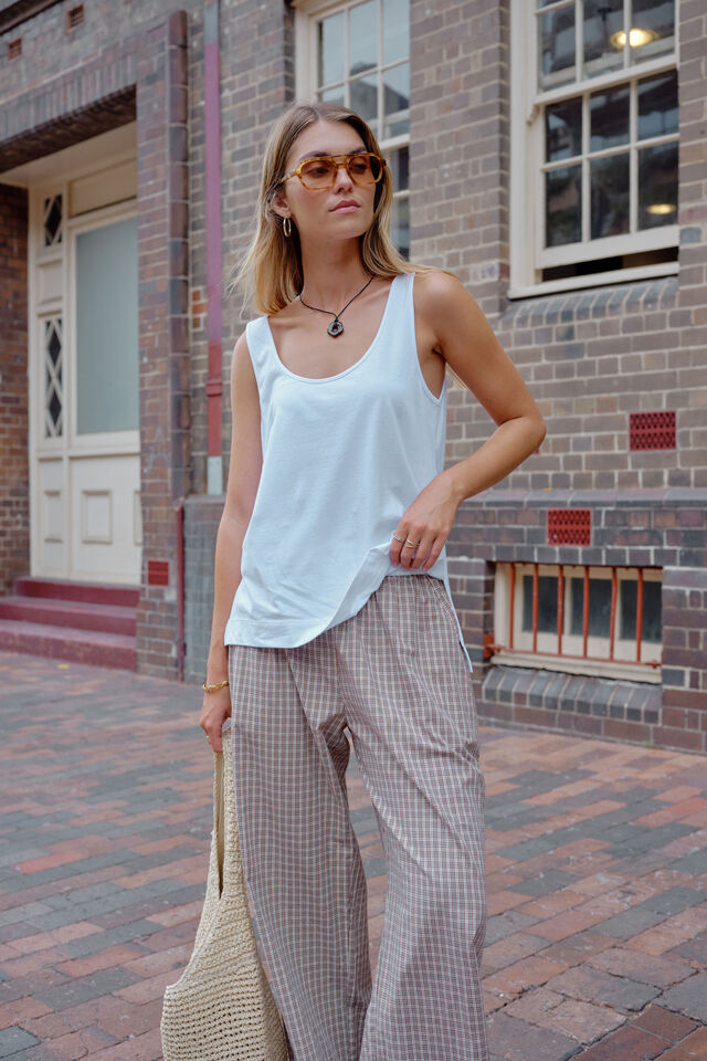 Bloom Slouchy Scoop Tank - White - Armadi - Ceres Life - Top