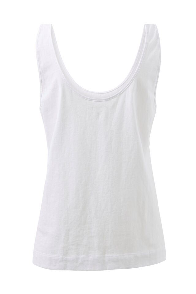 Bloom Slouchy Scoop Tank - White - Armadi - Ceres Life - Top