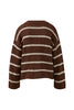 Lila Oversized Knit Crew - Chocolate Stripe - Armadi - Ceres Life - Knitwear