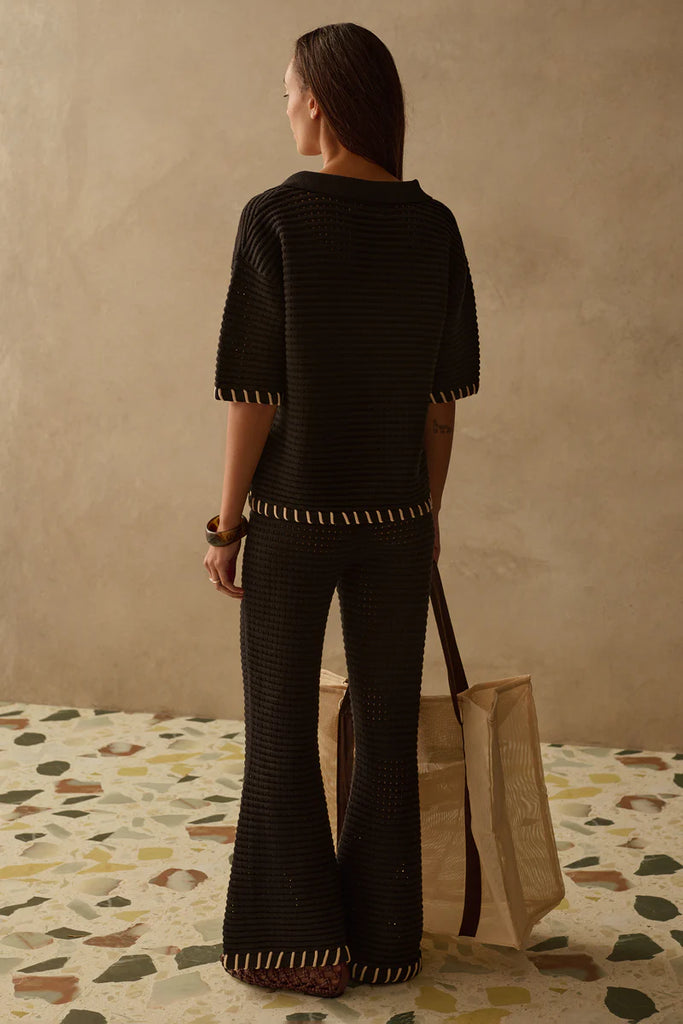 Zarni Knit Shirt - Ebony - Armadi - Sancia - Top