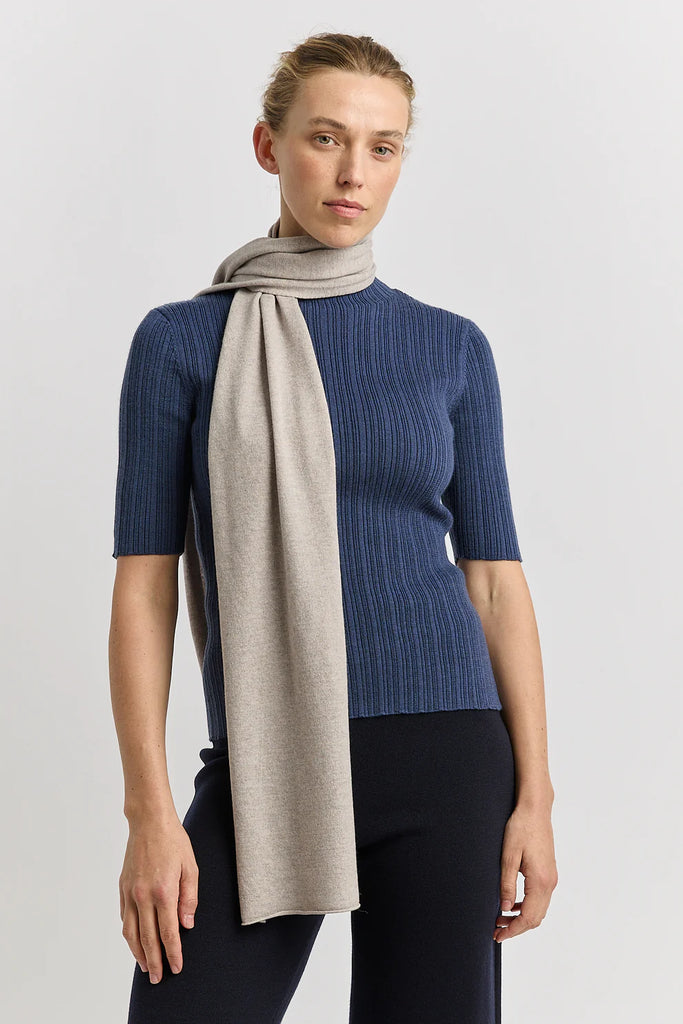 Extrafine Merino Scarf - Light Oat - Armadi - Toorallie - Accessories