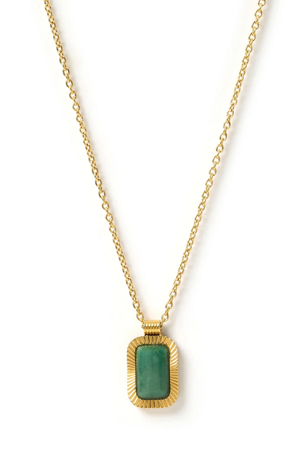 Teo Gold Necklace - Jade