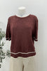 Noa Knit Tee - Chocolate - Armadi - . - Top