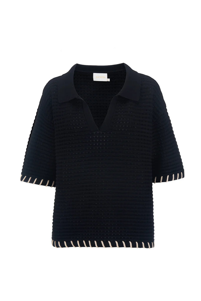 Zarni Knit Shirt - Ebony - Armadi - Sancia - Top