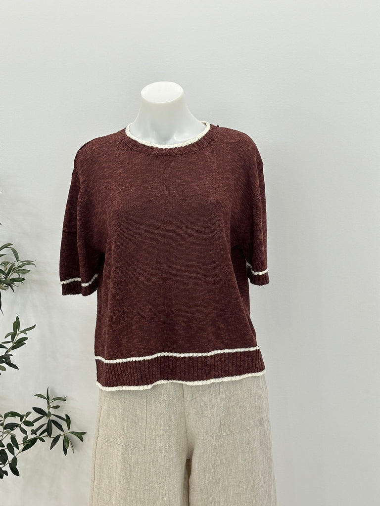 Noa Knit Tee - Chocolate - Armadi - . - Top