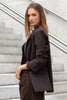 Diploma Two Button Vent Sleeve Blazer - Dark Chocolate - Armadi - Among the Brave - Jacket/Coat