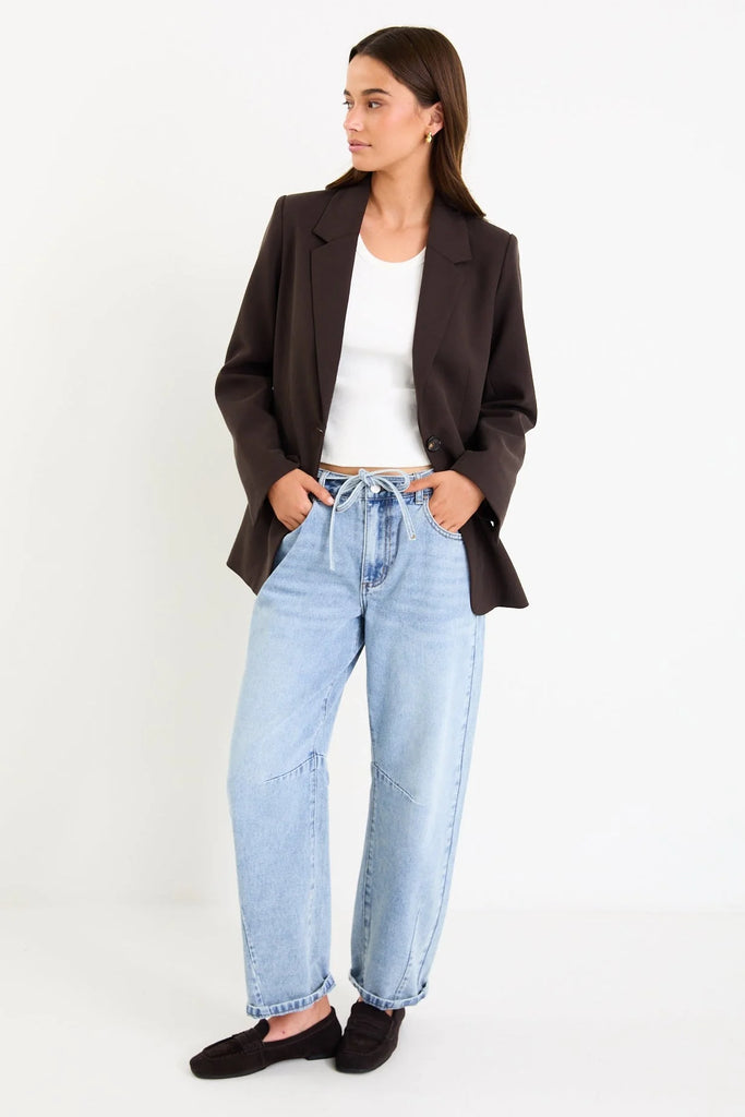 Diploma Two Button Vent Sleeve Blazer - Dark Chocolate - Armadi - Among the Brave - Jacket/Coat