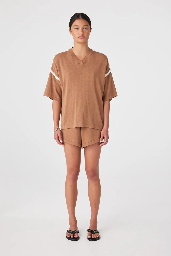 Orlando Oversized Tee - Pecan & Cream - Armadi - Arcaa - Tee