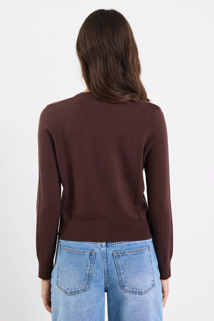 Autograph Soft Guage Cardigan - Chocolate - Armadi - Stories be Told - Knitwear