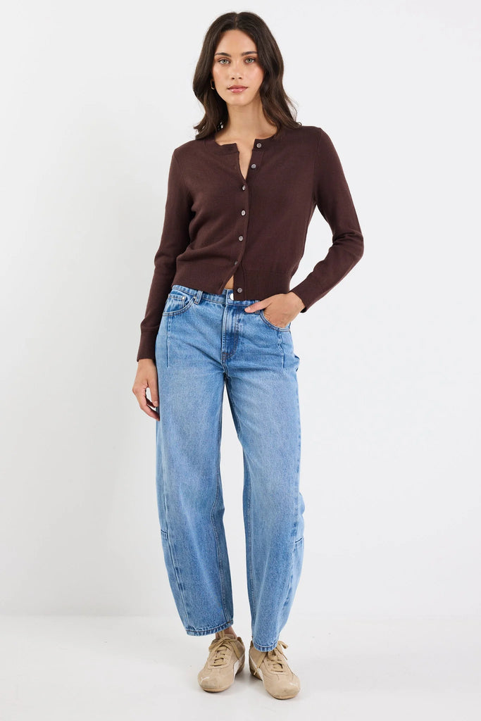Autograph Soft Guage Cardigan - Chocolate - Armadi - Stories be Told - Knitwear