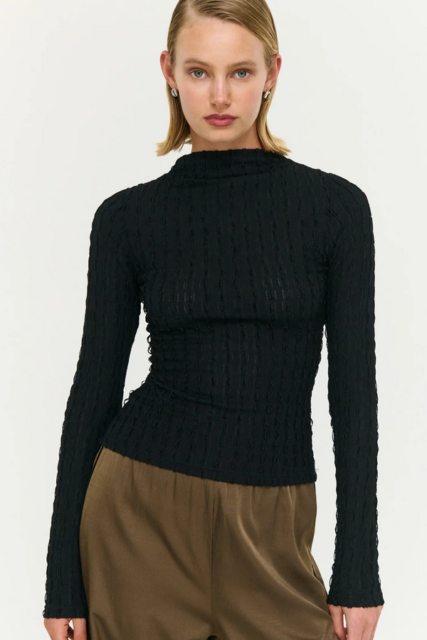 Drew High Neck Top - Black - Armadi - Staple the Label - Top