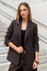 Diploma Two Button Vent Sleeve Blazer - Dark Chocolate - Armadi - Among the Brave - Jacket/Coat