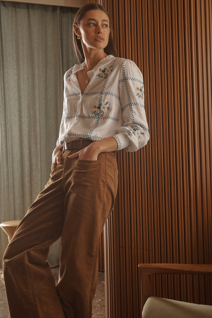 Carol Shirt - Coconut White - Armadi - Kireina - Shirts