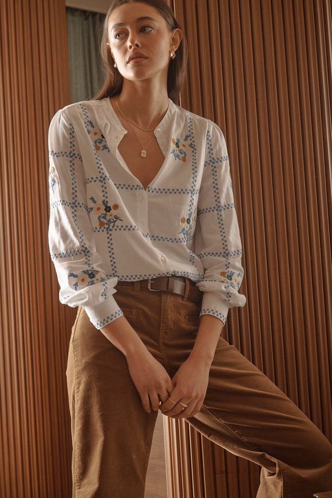 Carol Shirt - Coconut White - Armadi - Kireina - Shirts