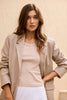 Dock Ramie Rolled Sleeve Blazer - Taupe - Armadi - Ivy & Jack - Jacket/Coat