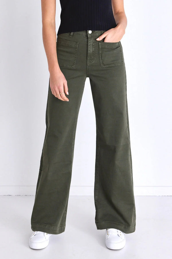 Zoey Pocket Jean - Khaki