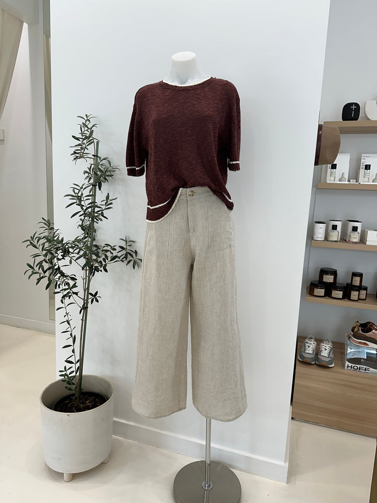Noa Knit Tee - Chocolate - Armadi - . - Top