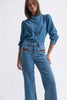 Freya Jean Leather Pocket - 70's Blue - Armadi - Kireina - Jeans