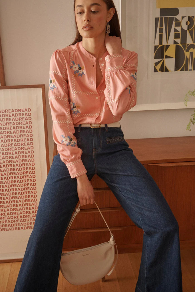 Freya Jean Plait Pocket - Palisade Blue - Armadi - Kireina - Jeans