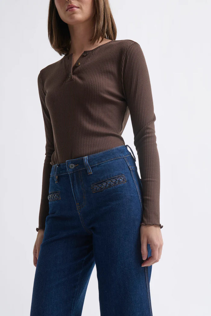 Freya Jean Plait Pocket - Palisade Blue - Armadi - Kireina - Jeans
