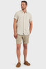 Hampton Linen S/S Shirt - Oatmeal - Armadi - Academy Brand - Men