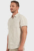 Hampton Linen S/S Shirt - Oatmeal - Armadi - Academy Brand - Men