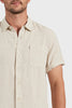 Hampton Linen S/S Shirt - Oatmeal - Armadi - Academy Brand - Men