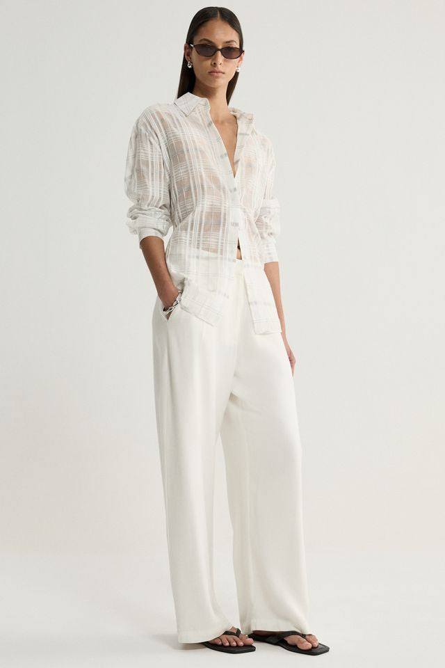 Onyx Shirt- White Check - Armadi - Elka Collective - Shirts