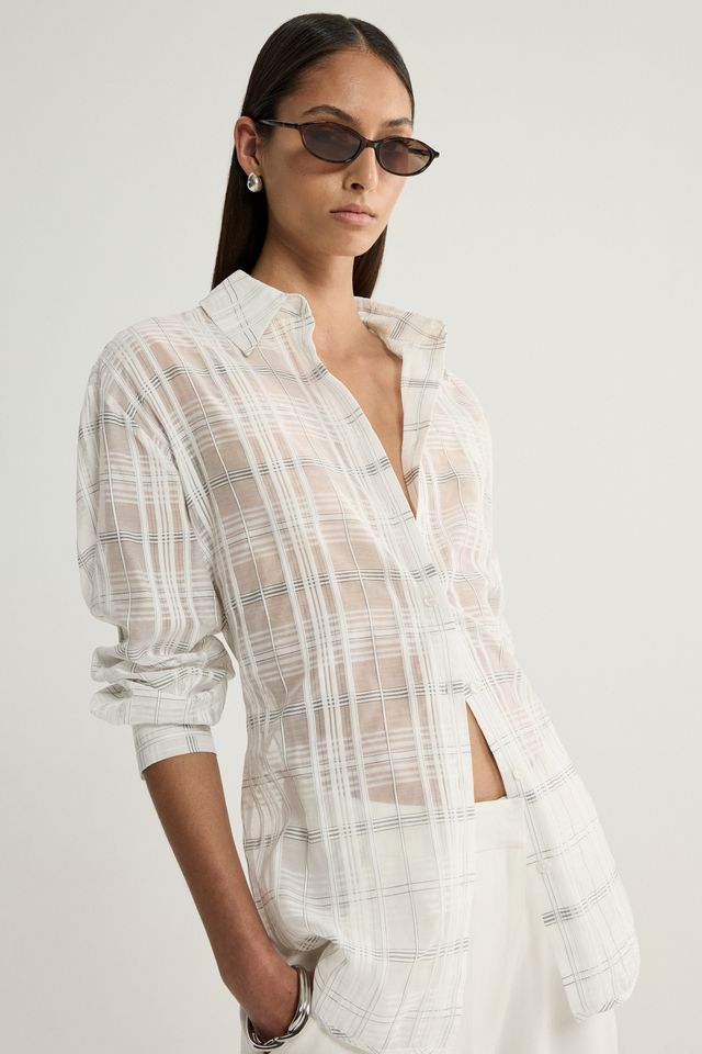 Onyx Shirt- White Check - Armadi - Elka Collective - Shirts