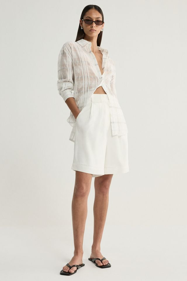 Onyx Shirt- White Check - Armadi - Elka Collective - Shirts
