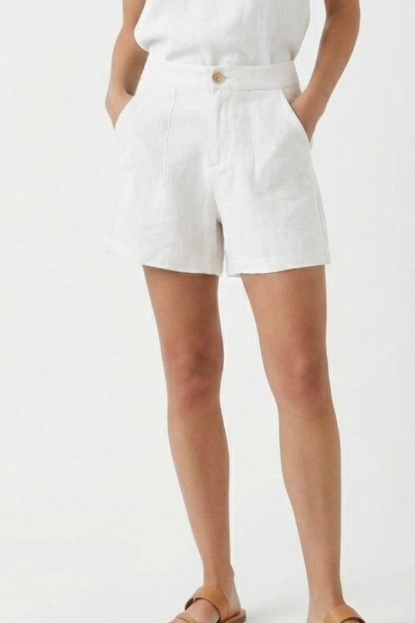 Jude Linen Shorts - White - Armadi - Little Lies - Shorts