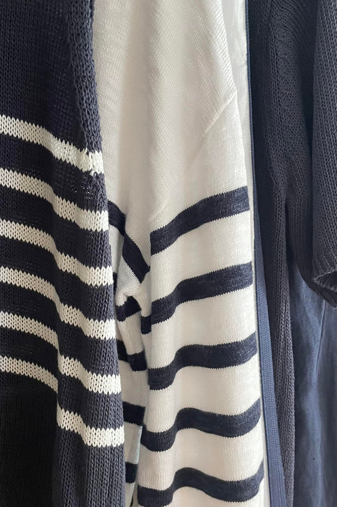 Bobbie Top - White/Navy Stripe - Armadi - Little Lies - Top