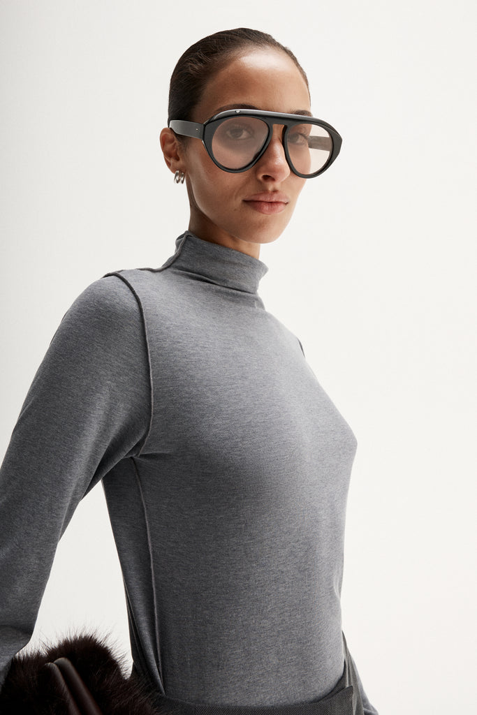 Darby Top - Charcoal Marle - Armadi - Elka Collective - Top