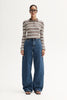 Ana knit Polo - Choc Multi Stripe - Armadi - Elka Collective - Top