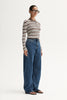 Ana knit Polo - Choc Multi Stripe - Armadi - Elka Collective - Top