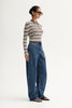 Ana knit Polo - Choc Multi Stripe - Armadi - Elka Collective - Top