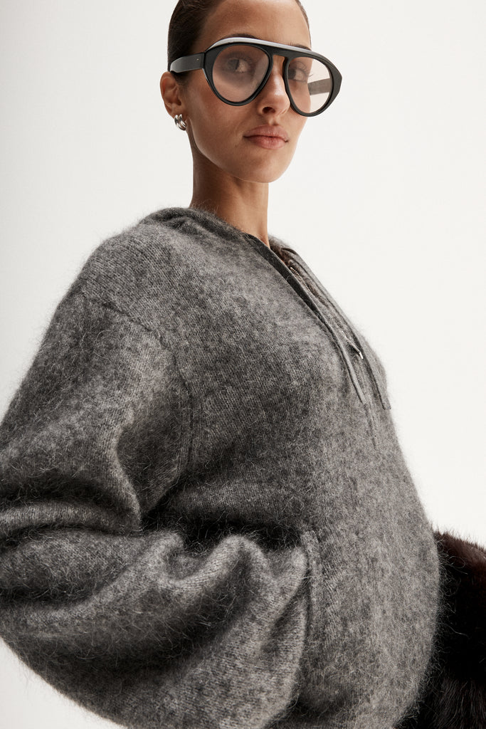 Madden Knit Jumper - Grey Marle - Armadi - Elka Collective - Knitwear