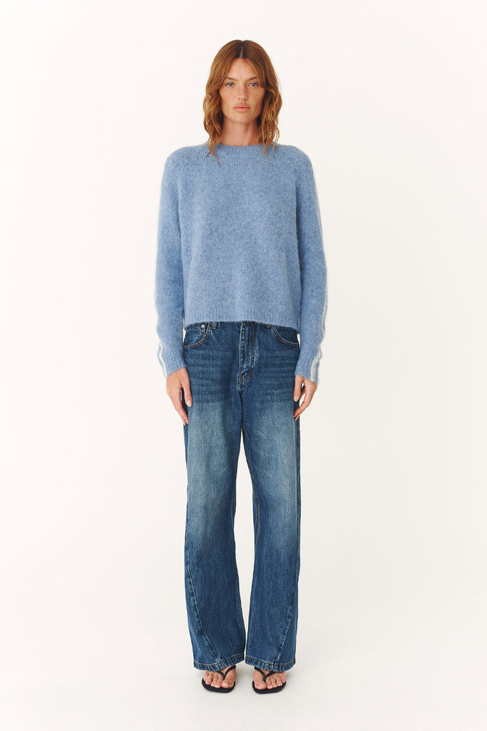 Lana Knit Jumper - Sky - Armadi - Rowie - Knitwear