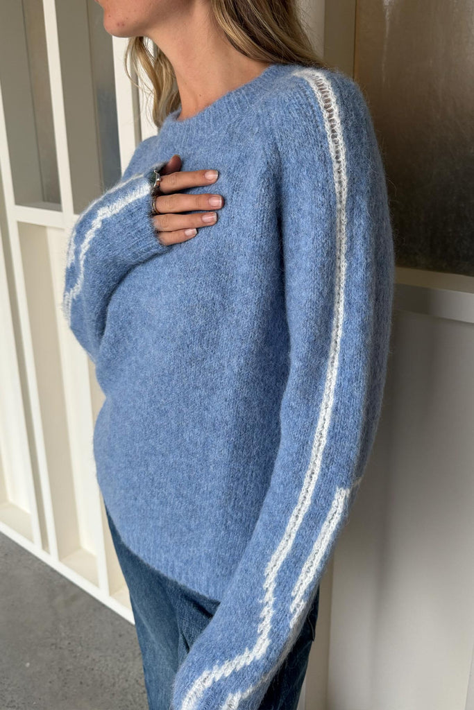 Lana Knit Jumper - Sky - Armadi - Rowie - Knitwear