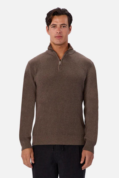 New England Zip Neck Knit - Wood - Armadi - Industrie - Men