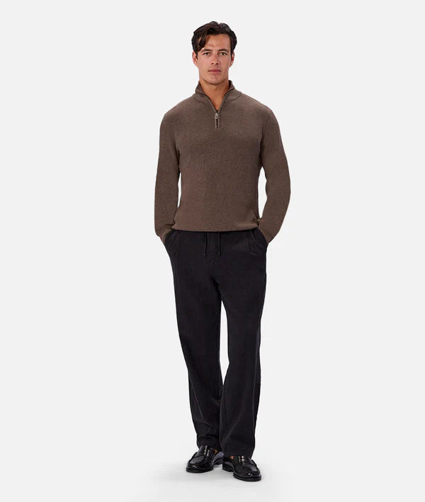 New England Zip Neck Knit - Wood - Armadi - Industrie - Men