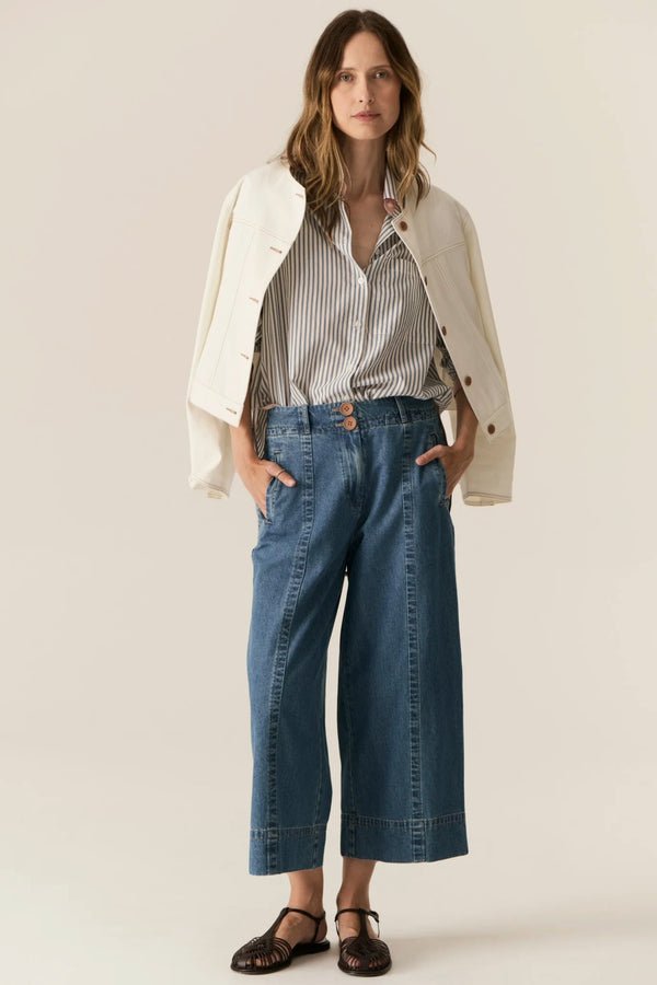 Carsen Crop Pant - Light Wash