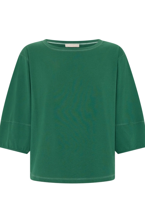Harlyn Topstitich Tee - Green