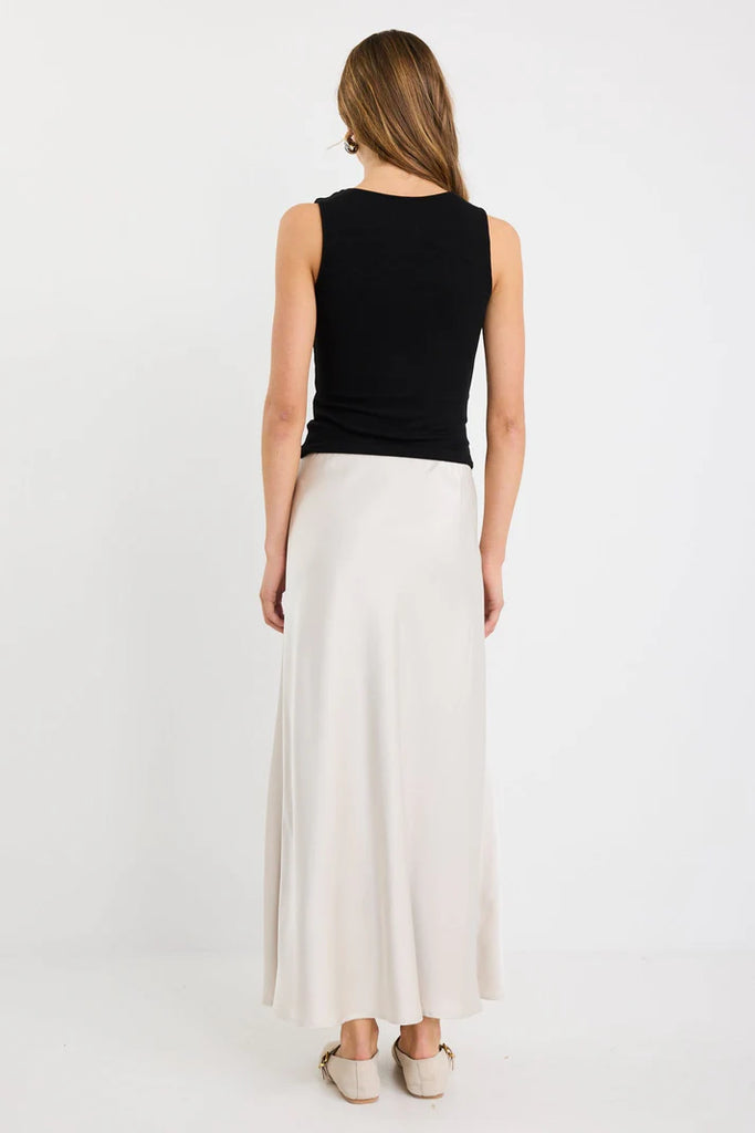 Prodigy Satin Bias Midi Skirt - Pearl - Armadi - Stories be Told - Skirt