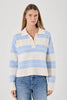 Sofia Stripe Polo - Soft Blue - Armadi - Rolla's - Knitwear