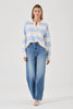 Sofia Stripe Polo - Soft Blue - Armadi - Rolla's - Knitwear